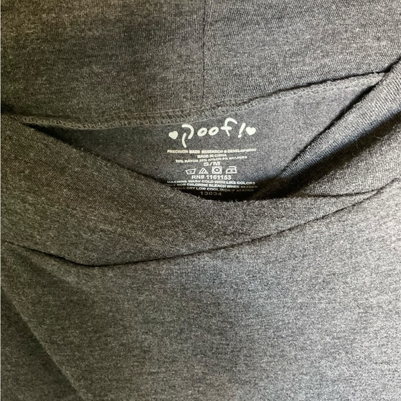 Juniors Poof Brand Heather Gray Yoga Pant Leisure PJs S/M - Picture 2 of 4